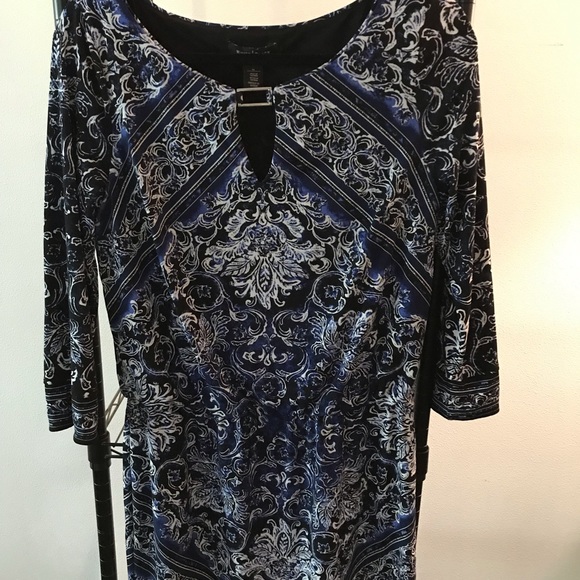 White House Black Market blue dress - Picture 7 of 8